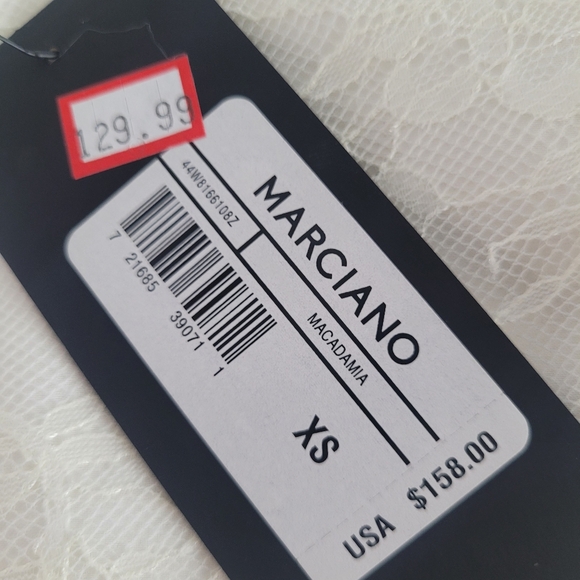 Marciano NWT Camden Lace Mini Dress in Ivory size XS - Picture 7 of 7